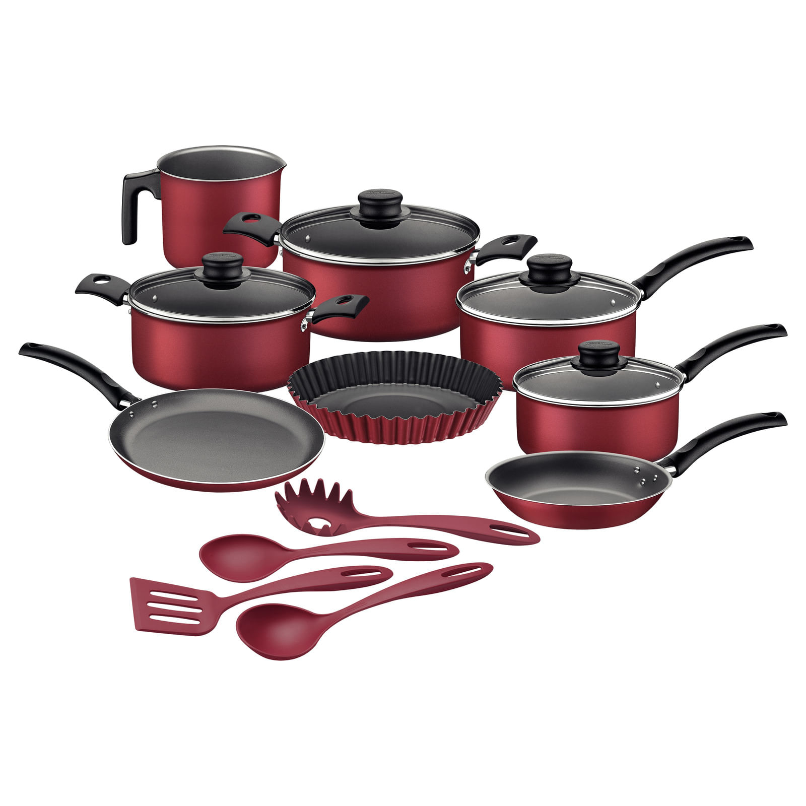 Batería TURIM Tramontina 12 Piezas Rojo